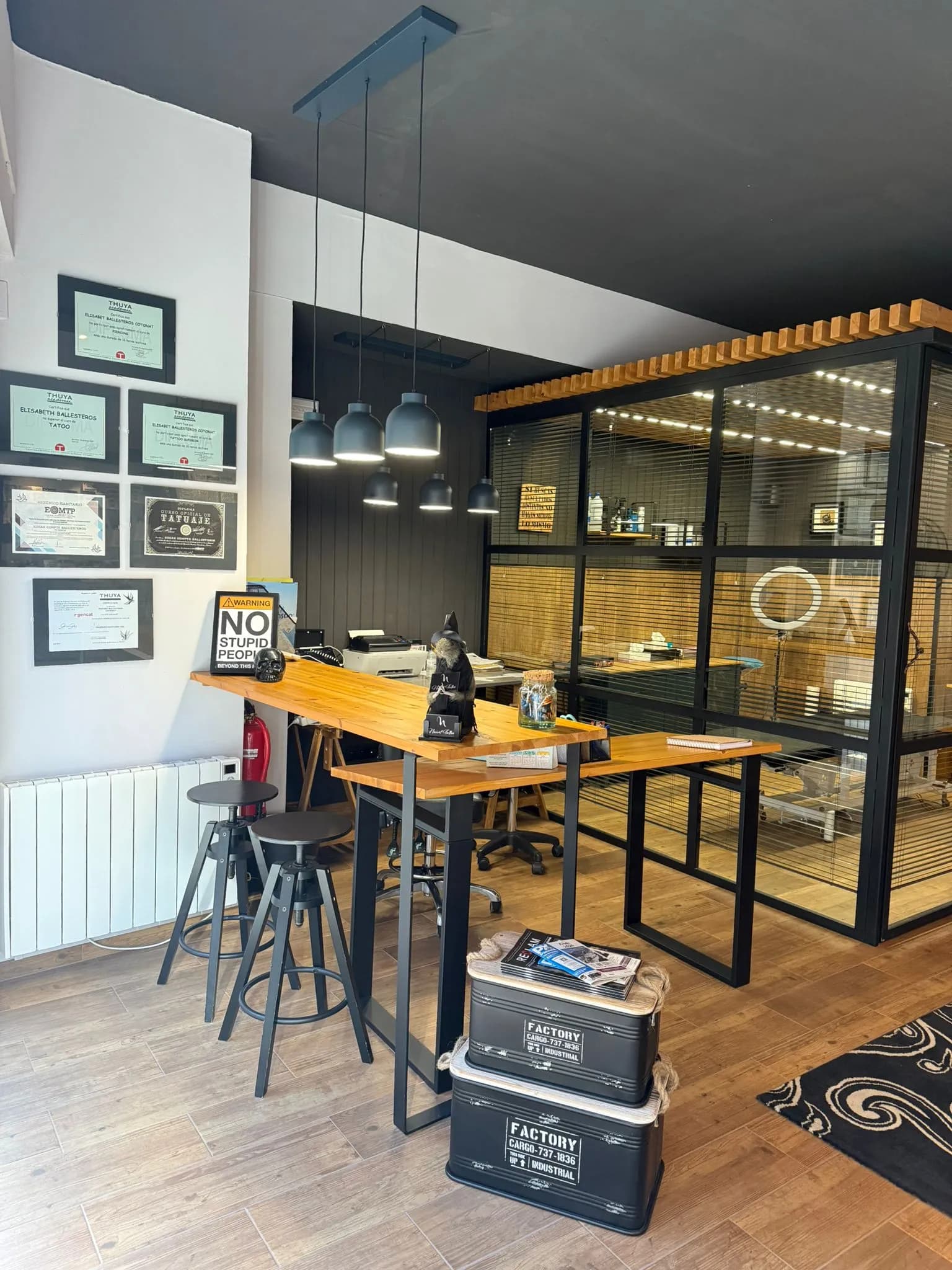 Sala de espera del estudio